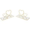 Mauro Ferretti console murale coeur set de 2 pièces 41,5x18x21 cm or