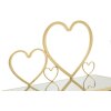 Mauro Ferretti console murale coeur set de 2 pièces 41,5x18x21 cm or