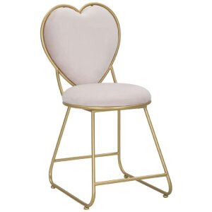 Mauro Ferretti chaise cœur 37x47x80 cm or rose