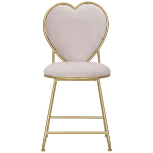 Mauro Ferretti chaise cœur 37x47x80 cm or rose