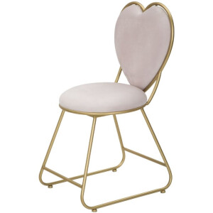 Mauro Ferretti chaise cœur 37x47x80 cm or rose