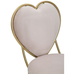 Mauro Ferretti chaise cœur 37x47x80 cm or rose