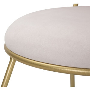 Mauro Ferretti chaise cœur 37x47x80 cm or rose