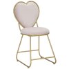 Mauro Ferretti chaise cœur 37x47x80 cm or rose