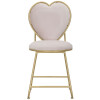 Mauro Ferretti chaise cœur 37x47x80 cm or rose