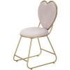 Mauro Ferretti chaise cœur 37x47x80 cm or rose