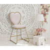 Mauro Ferretti chaise cœur 37x47x80 cm or rose