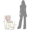 Mauro Ferretti chaise cœur 37x47x80 cm or rose