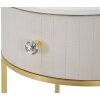 Mauro Ferretti table de nuit Montpellier Ø 42x48 cm or crème blanc