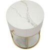 Mauro Ferretti table de nuit Montpellier Ø 42x48 cm or crème blanc