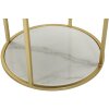 Mauro Ferretti table de nuit Montpellier Ø 42x48 cm or crème blanc