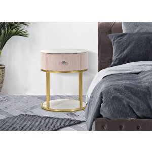 Mauro Ferretti table de nuit Montpellier Ø 42x48 cm or rose