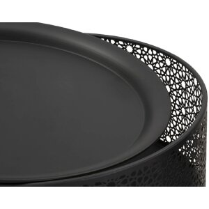 Mauro Ferretti table dappoint Blacky Ø 40x65 cm noir or