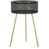 Mauro Ferretti table dappoint Blacky Ø 40x65 cm noir or