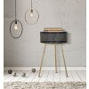 Mauro Ferretti table dappoint Blacky Ø 40x65 cm noir or