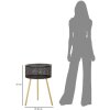 Mauro Ferretti table dappoint Blacky Ø 40x65 cm noir or