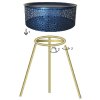 Mauro Ferretti table dappoint Blacky Ø 40x65 cm noir or