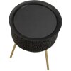 Mauro Ferretti table dappoint Blacky Ø 35x50 cm noir or