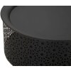 Mauro Ferretti table dappoint Blacky Ø 35x50 cm noir or