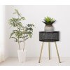 Mauro Ferretti table dappoint Blacky Ø 35x50 cm noir or