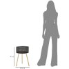 Mauro Ferretti table dappoint Blacky Ø 35x50 cm noir or