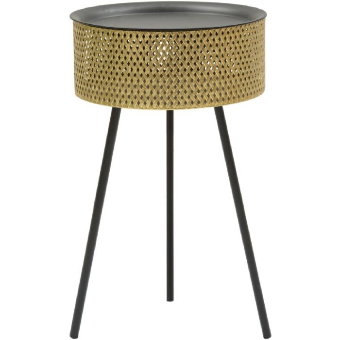 Mauro Ferretti table dappoint Glovy Ø 40x65 cm or noir