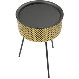 Mauro Ferretti table dappoint Glovy Ø 40x65 cm or noir