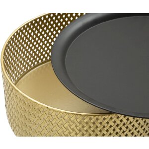 Mauro Ferretti table dappoint Glovy Ø 40x65 cm or noir