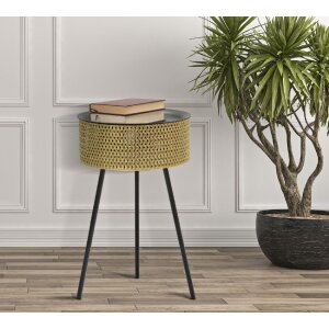 Mauro Ferretti table dappoint Glovy Ø 40x65 cm or noir