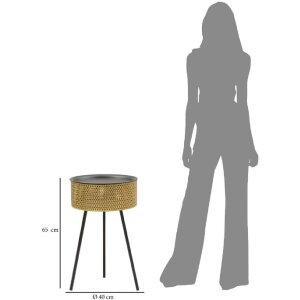 Mauro Ferretti table dappoint Glovy Ø 40x65 cm or noir