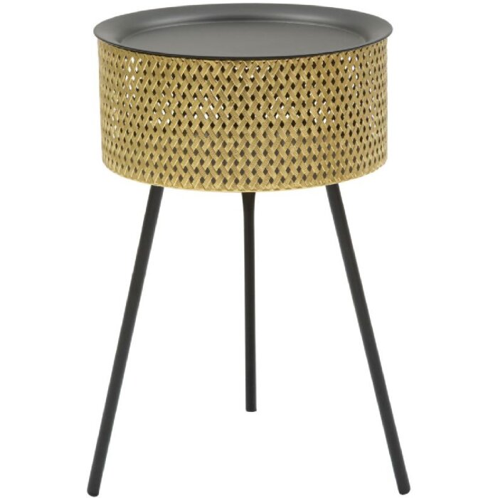 Mauro Ferretti table dappoint Glovy Ø 35x50 cm or noir