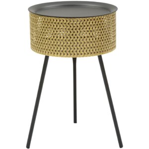 Mauro Ferretti table dappoint Glovy Ø 35x50 cm or noir