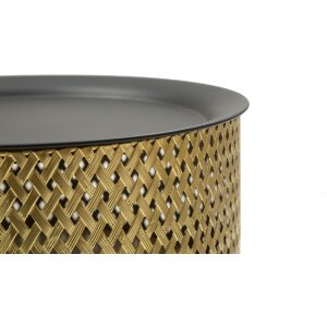 Mauro Ferretti table dappoint Glovy Ø 35x50 cm or noir