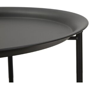 Mauro Ferretti table dappoint Osaka Ø 40x50 cm noir naturel