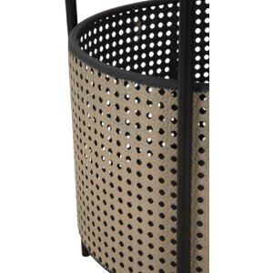 Mauro Ferretti table dappoint Osaka Ø 40x50 cm noir naturel