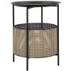 Mauro Ferretti table dappoint Osaka Ø 40x50 cm noir naturel