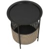 Mauro Ferretti table dappoint Osaka Ø 40x50 cm noir naturel