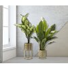 Mauro Ferretti Présentoir à fleurs Golvy Lot de 2 Ø 21x40 et 19x22 cm or