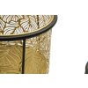 Mauro Ferretti Présentoir à fleurs Leavy set de 2 pièces Ø 21x40 et 19x22 cm or noir