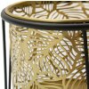 Mauro Ferretti Présentoir à fleurs Leavy set de 2 pièces Ø 21x40 et 19x22 cm or noir