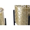 Mauro Ferretti Porte-fleurs Glissy lot de 2 Ø 21x38 et 19x28 cm or noir