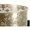 Mauro Ferretti Porte-fleurs Glissy lot de 2 Ø 21x38 et 19x28 cm or noir