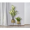 Mauro Ferretti Porte-fleurs Glissy lot de 2 Ø 21x38 et 19x28 cm or noir