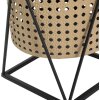 Mauro Ferretti Porte-fleurs Osaka lot de 2 Ø 21x40 et 19x22 cm noir crème