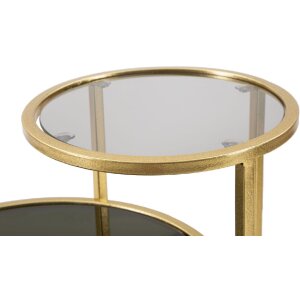 Mauro Ferretti table dappoint 2 niveaux 50x40x60,5 cm or