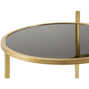 Mauro Ferretti table dappoint 2 niveaux 50x40x60,5 cm or