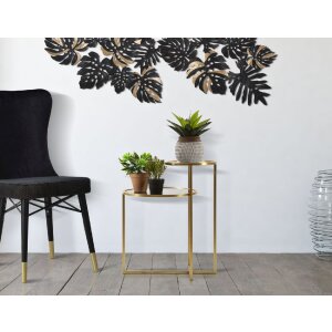 Mauro Ferretti table dappoint 2 niveaux 50x40x60,5 cm or