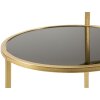 Mauro Ferretti table dappoint 2 niveaux 50x40x60,5 cm or