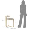 Mauro Ferretti table dappoint 2 niveaux 50x40x60,5 cm or