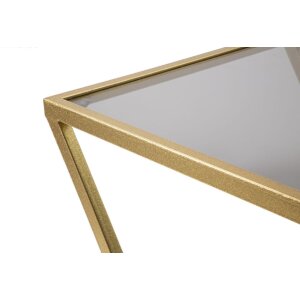 Mauro Ferretti tables dappoint Z lot de 2 40x40x60 et 30x30x50 cm or